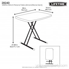 Lifetime 30 Personal Folding Table, White Granite, 28241 550471000